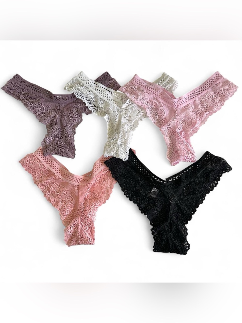 Bundle of 5 lace thongs